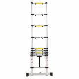 2_9m Aluminum Telescopic Ladder With Finger Gap And Stabiliz